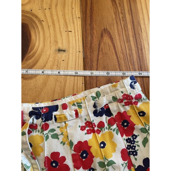 Vintage 70s Floral Canvas Denim The Traveler By Connie Skirt Sz M Button Down - Picture 8 of 10